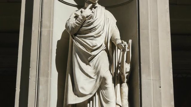 dante alighieri  renaissance writer statue tilt florence tuscany