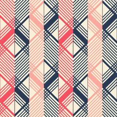 Seamless geometric pattern in pleasant retro color palette