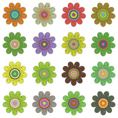 Ornate floral seamless texture, endless pattern with flowers loo