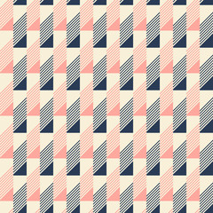 Seamless pattern of rectangular tiles in retro colors