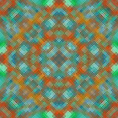 Kaleidoscopic low poly rhomb style vector mosaic background