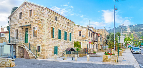 The old houses in Haifa, Israel