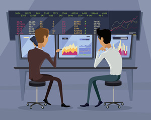 Modern Online Trading Technology Illustration.