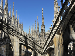 Fototapeta na wymiar Milano Madonnina sul Duomo