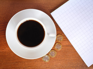 Coffee cup and blank.