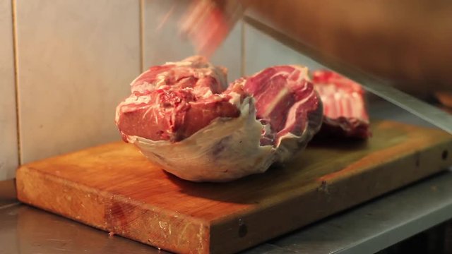 Meat Beef Cutting in Farm