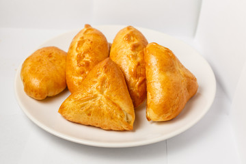 Baking and patties on a white background