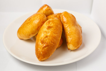 Baking and patties on a white background