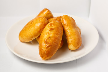 Baking and patties on a white background