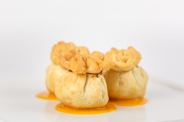 Baking and patties on a white background