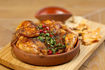 chkmeruli, Chicken Tabaka in Georgian
