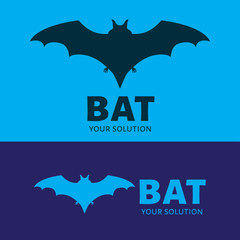 Vector logo bat. The silhouette of a bat