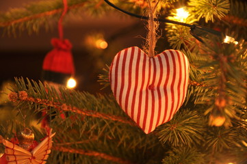 Christmas tree decorations, hearth