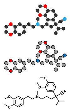 Verapamil calcium channel blocker drug. 