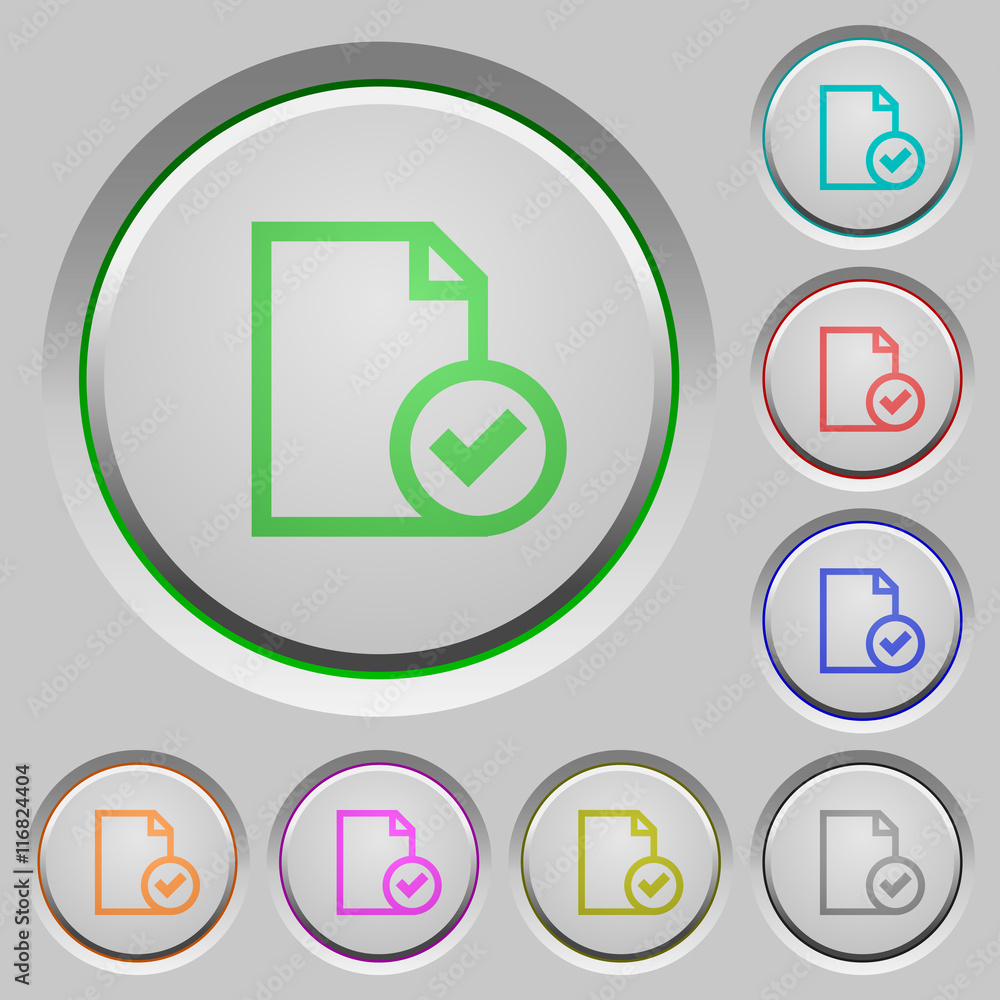 Poster document accepted push buttons