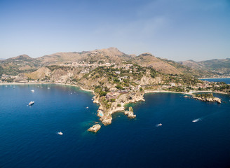 Fototapeta na wymiar Aerial View of Taormina, Sicily, Italy