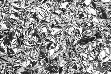 Shiny gray foil texture for background and shadow. Crease