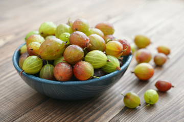 Fresh ripe gooseberries