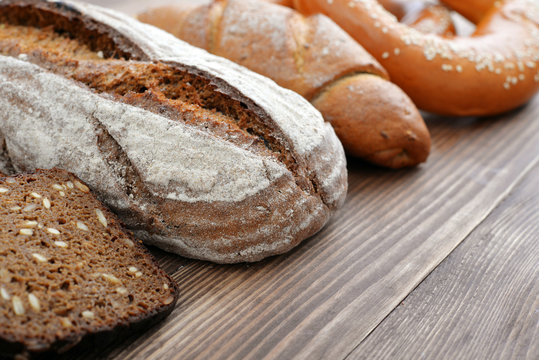 Different kinds of bread