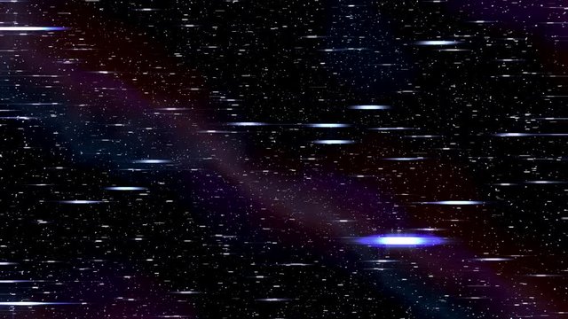 Space horizontal warp speed hyperspace travel through starfield nebula r-l 4K
