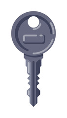 Vintage key vector isolated icon
