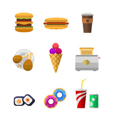Vector food icons