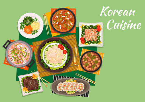Dinner of national korean cuisine