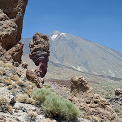 Teide National Park Roques de Garcia in Tenerife, Canary Islands