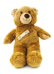 Teddy Bear with a bandage.