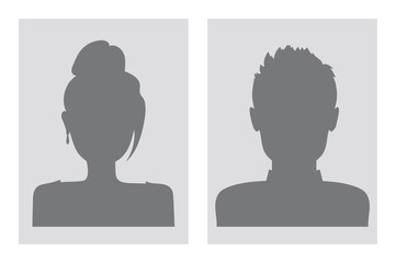 Fototapeta premium Vector male and female avatars.
