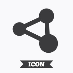 Share sign icon. Link technology symbol.