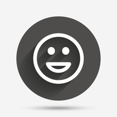 Smile icon. Happy face symbol.