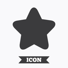 Star sign icon. Favorite button. Navigation.