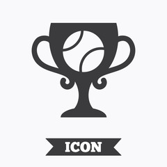 Tennis ball sign icon. Sport symbol.