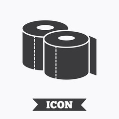 Toilet papers sign icon. WC roll symbol.