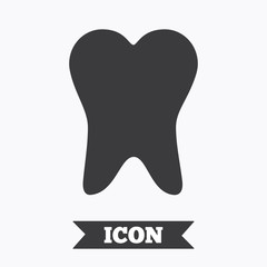 Tooth sign icon. Dental care symbol.