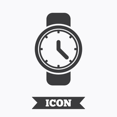 Wrist Watch sign icon. Mechanical clock symbol.