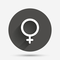 Fototapeta na wymiar Female sign icon. Woman sex button.