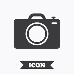 Photo camera sign icon. Photo symbol.