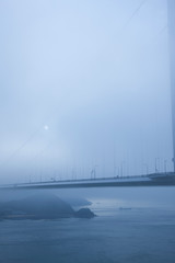 霧の来島海峡大橋