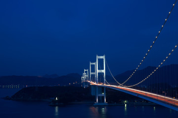 来島海峡大橋の夜景