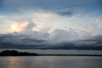 dark storm clouds before rain