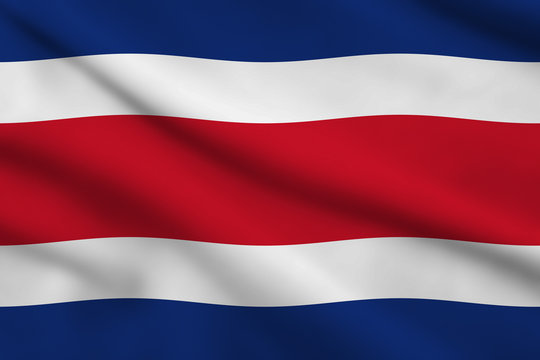 Costa Rica waving flag