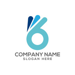 Number 6 logo vector