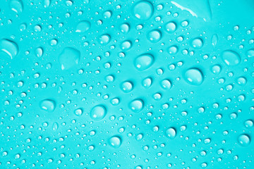 water drop on blue background