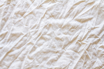 clumpled white fabric texture surface background