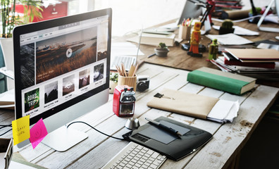 Workplace Startup Business Management Planning Concept