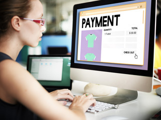 Obraz na płótnie Canvas Payment Online Shopping Networking Internet Concept