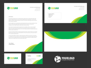 Corporate stationery template design with Abstract elements