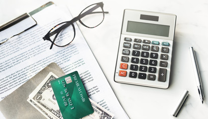Credit Debit Card Financial Money Paying Balance Concept